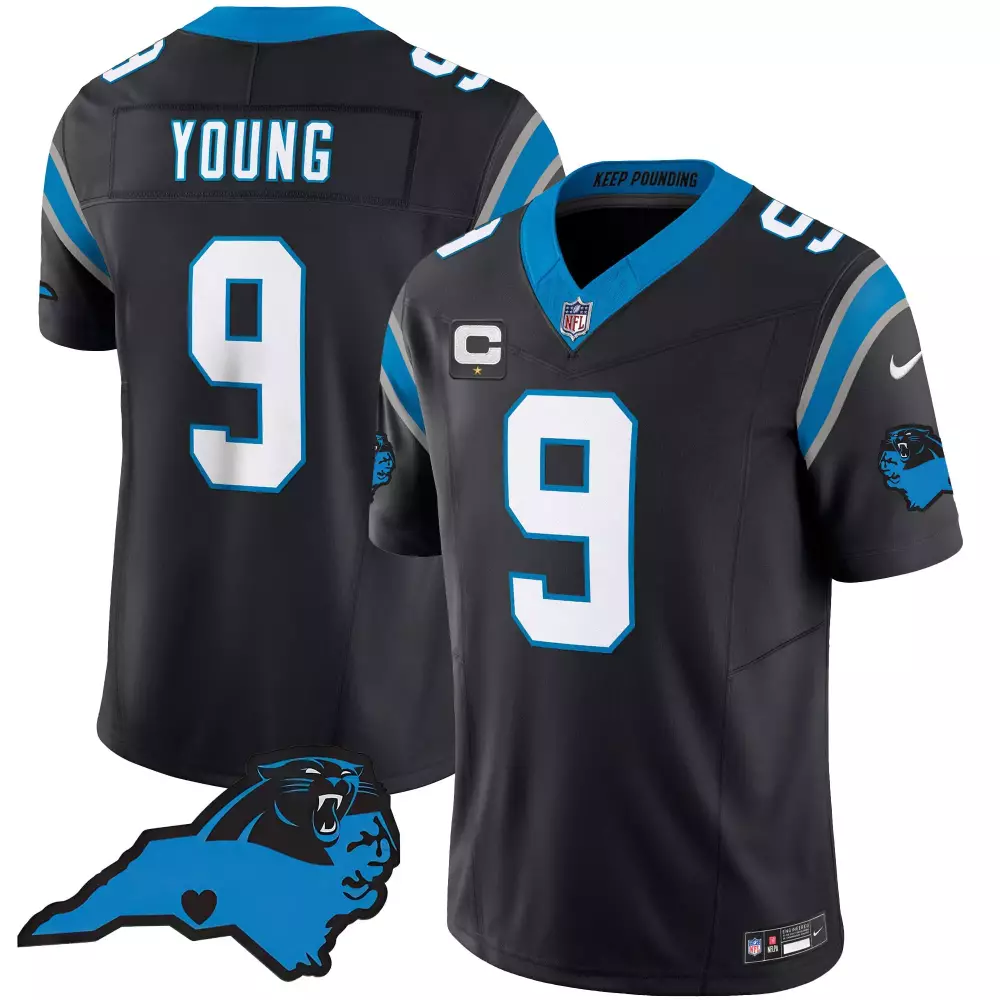 bryce young black mens carolina panthers vapor limited jersey carolina patch all stitched