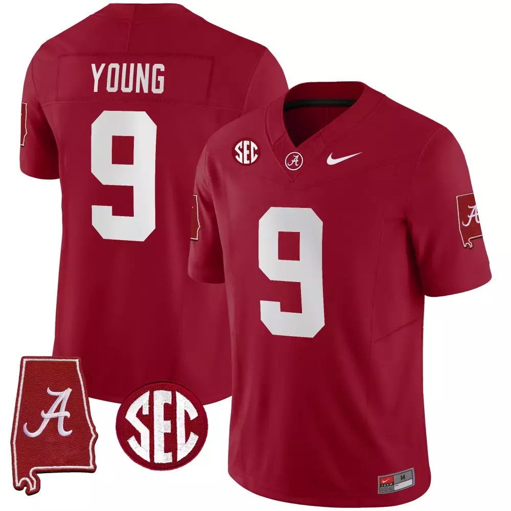 bryce young crimson mens alabama crimson tide vapor limited jersey alabama map all stitched
