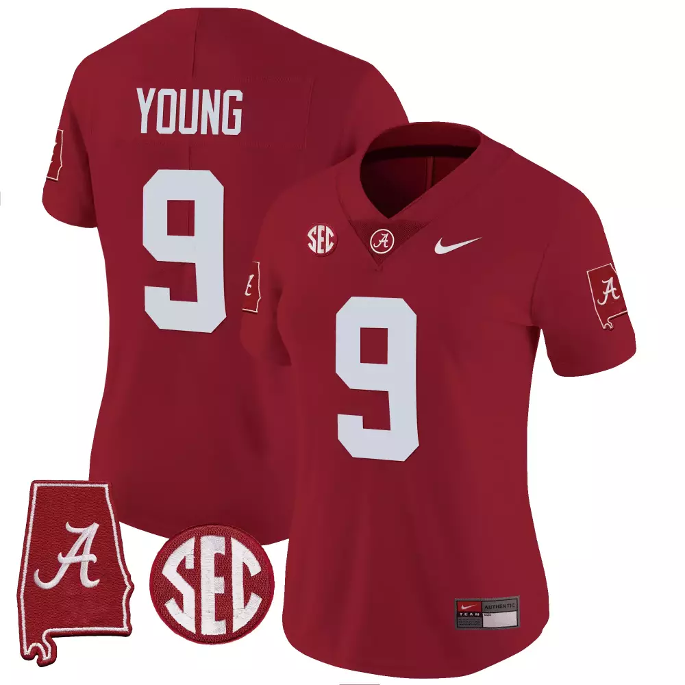 bryce young crimson womens alabama crimson tide vapor limited jersey alabama map all stitched
