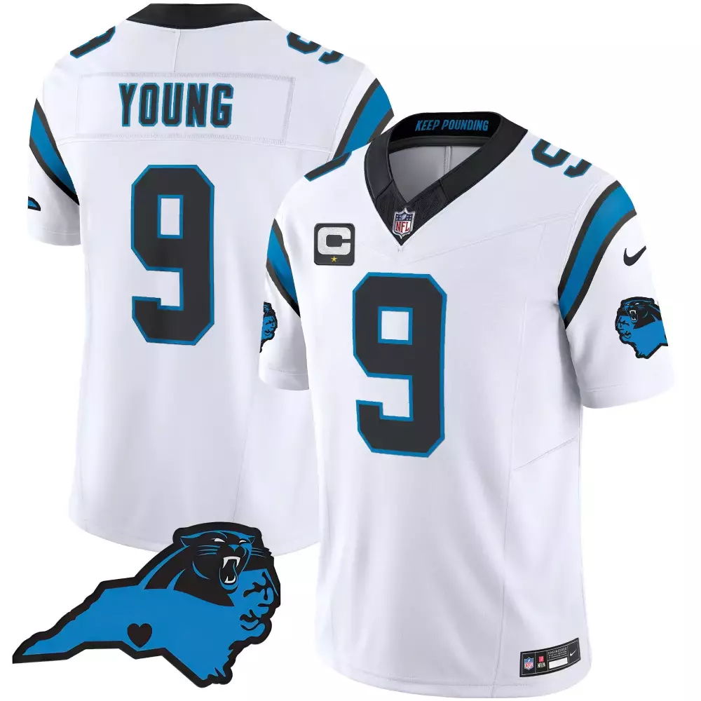bryce young white mens carolina panthers vapor limited jersey carolina patch all stitched