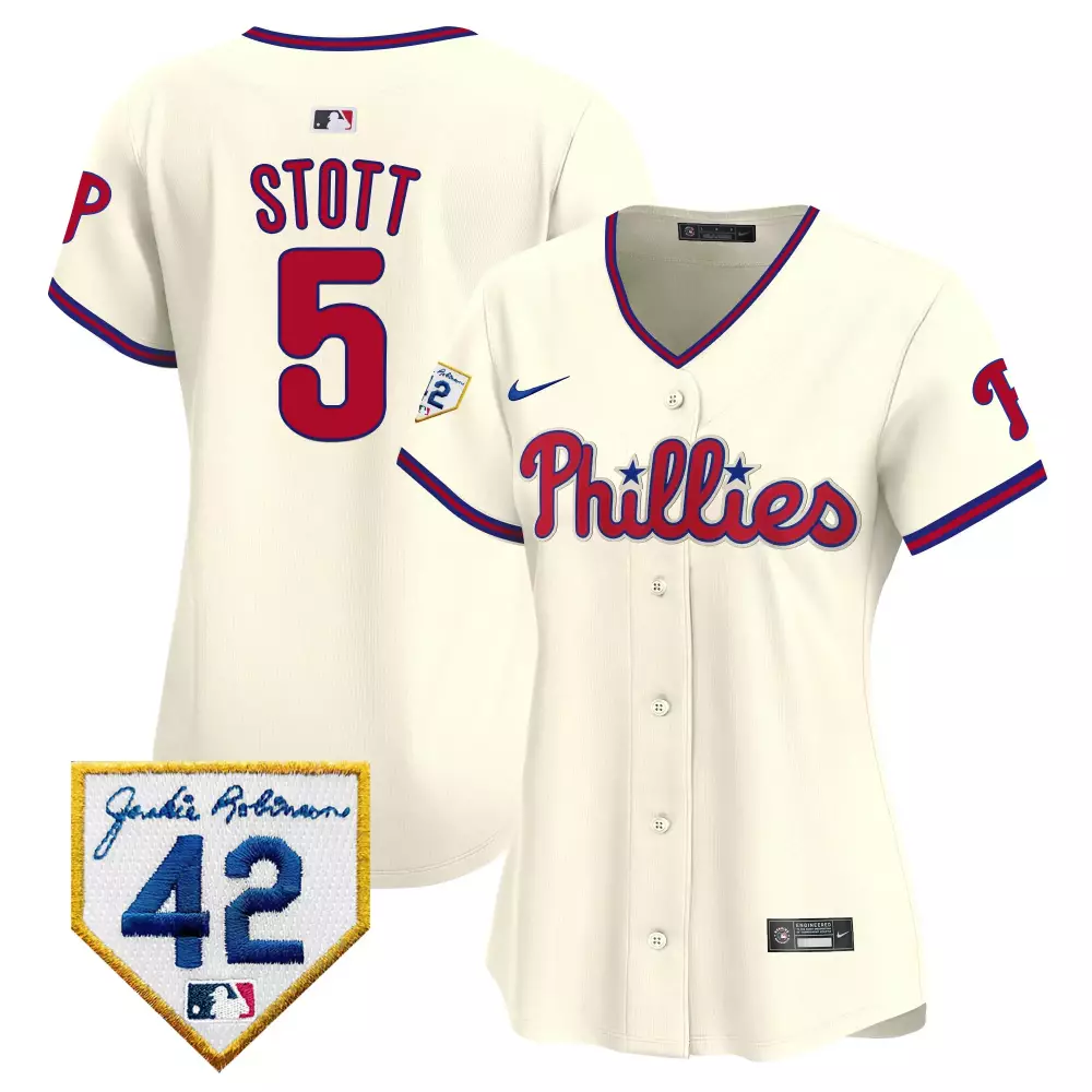 bryson stott cream unisex philadelphia phillies phanatic patch vapor premier limited jersey v2 all stitched