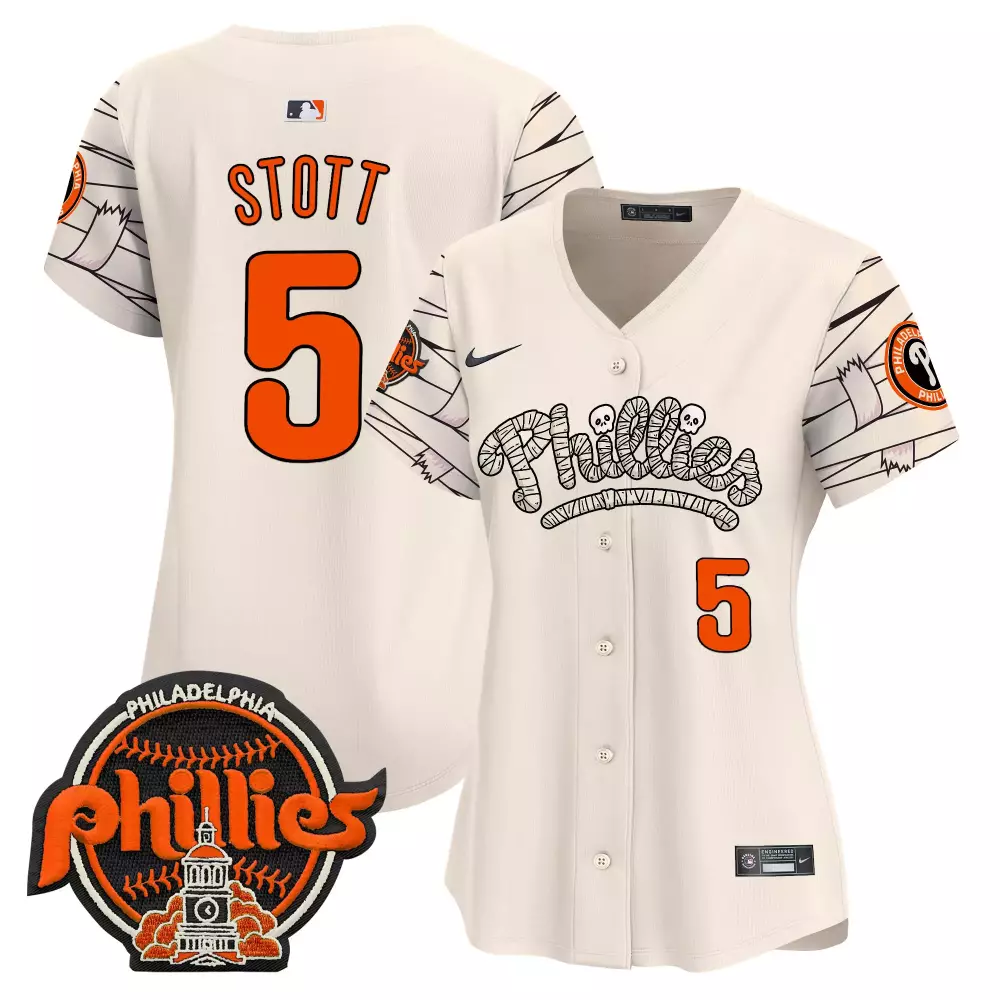 bryson stott cream womens philadelphia phillies halloween vapor premier limited jersey all stitched