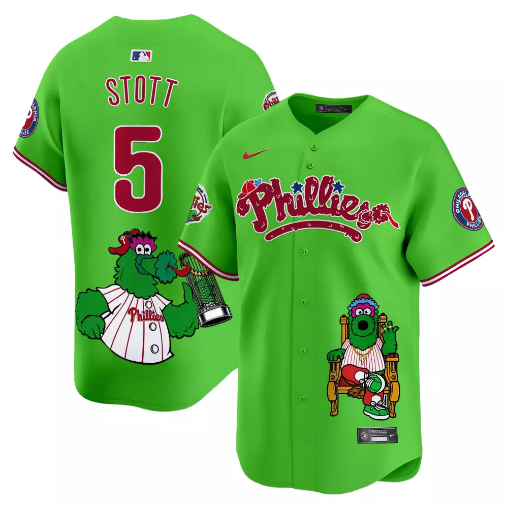 bryson stott green unisex philadelphia phillies phanatic halloween vapor limited jersey printed
