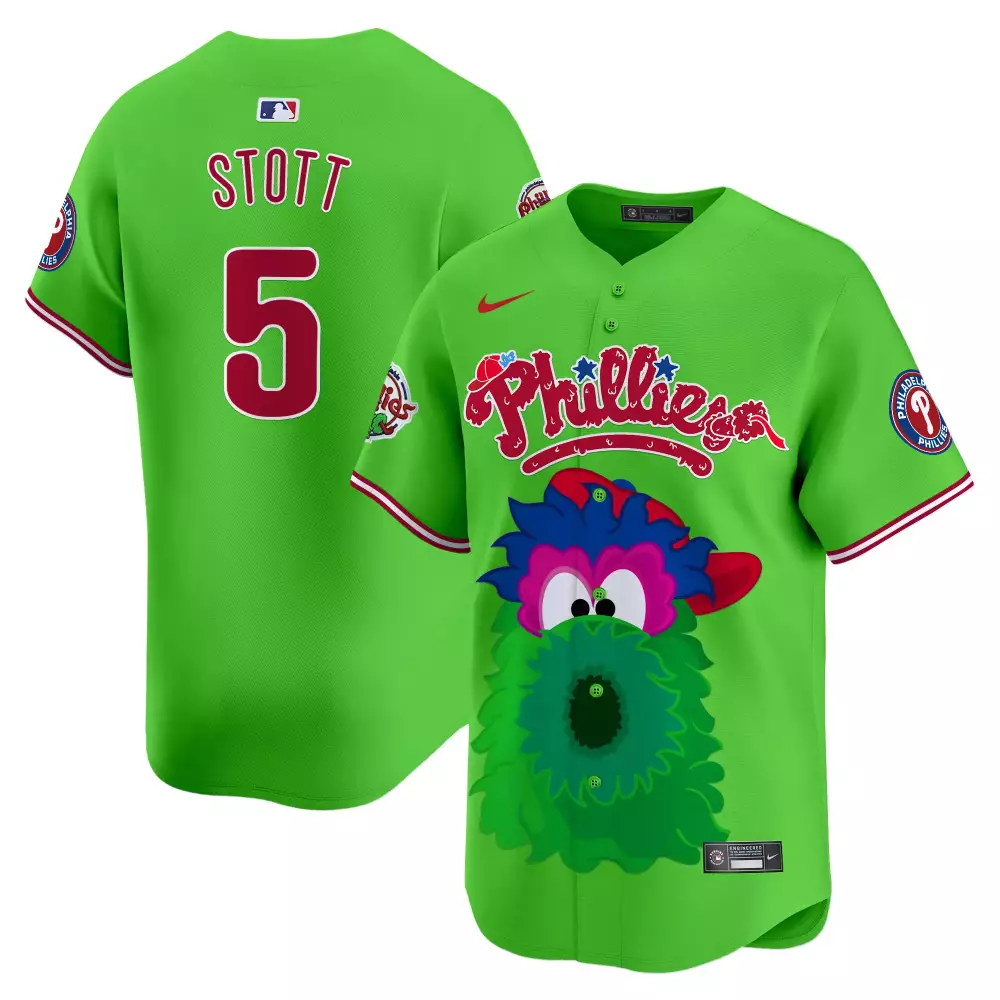 bryson stott green unisex philadelphia phillies phanatic halloween vapor limited jersey printed