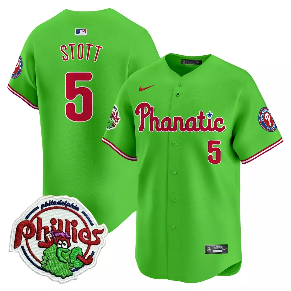 bryson stott green womens philadelphia phillies phanatic patch vapor premier limited jersey v3 all stitched