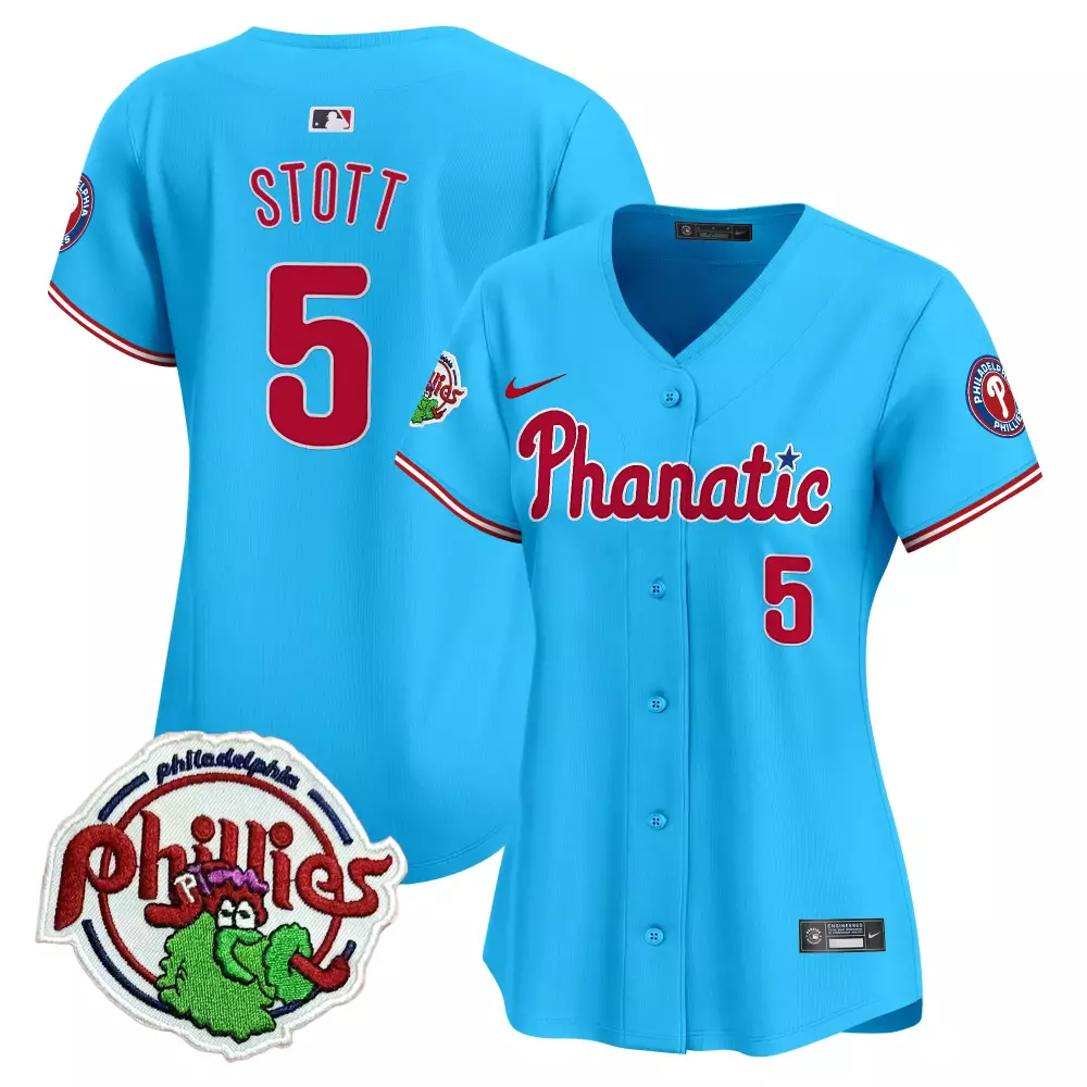 Bryson Stott Light Blue Unisex Philadelphia Phillies Phanatic Vapor Premier Limited Jersey | Printed Style | Fan Gear for All Ages