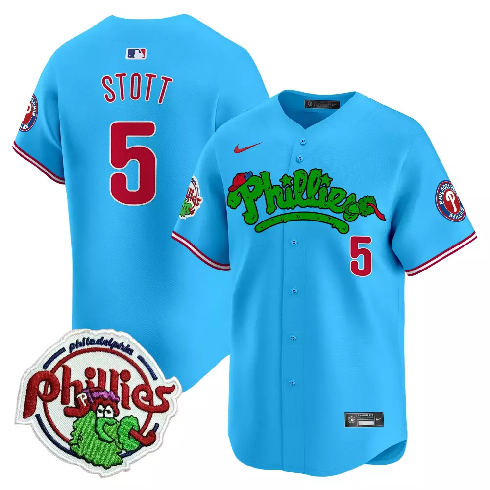 bryson stott light blue womens philadelphia phillies phanatic patch vapor premier limited jersey v4 all stitched