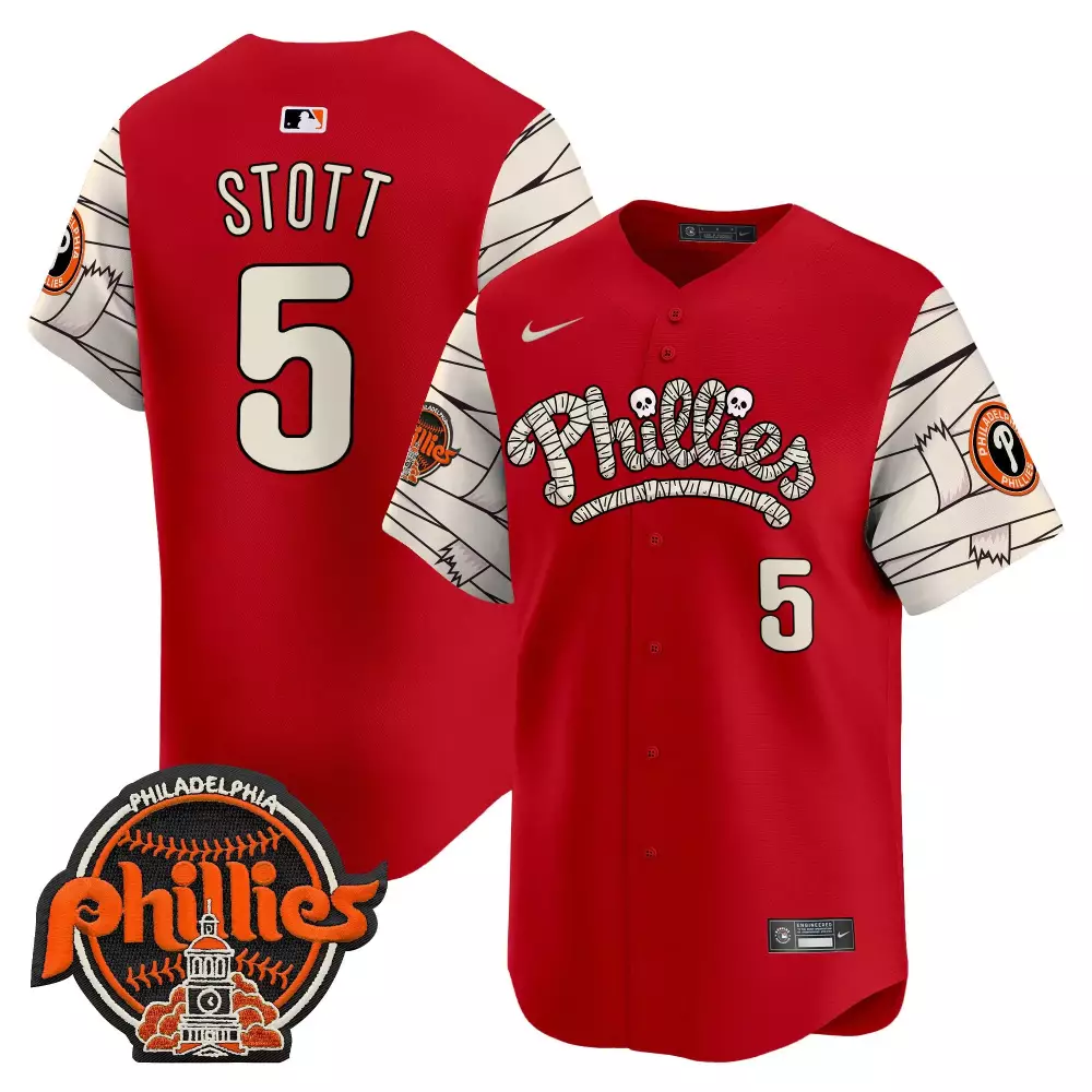 bryson stott red mens philadelphia phillies dragon ball son goku vapor premier limited jersey printed