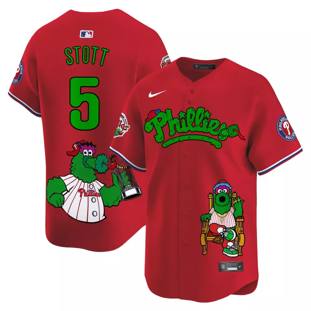 bryson stott red mens philadelphia phillies red october patch jersey