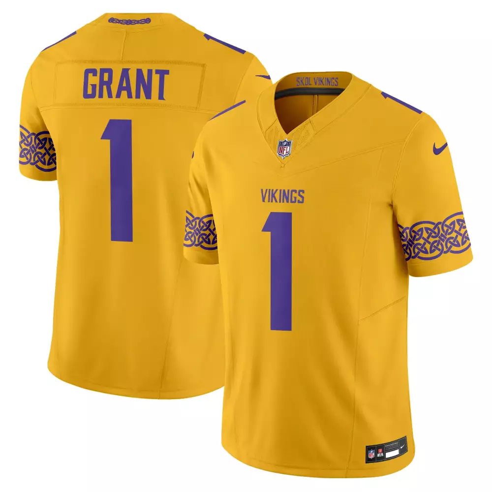 bud grant cream mens vikings 2024 prince vapor limited jersey all stitched