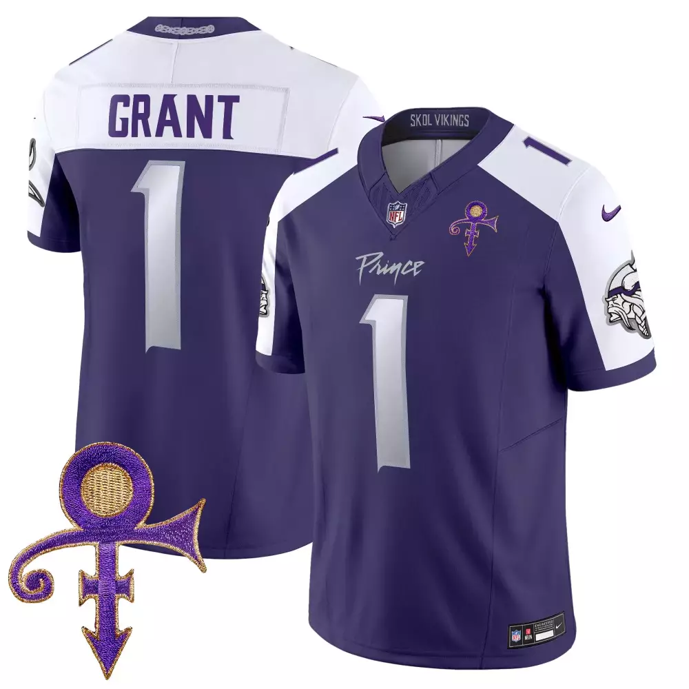 bud grant light blue mens vikings 2024 prince vapor limited jersey v2 all stitched