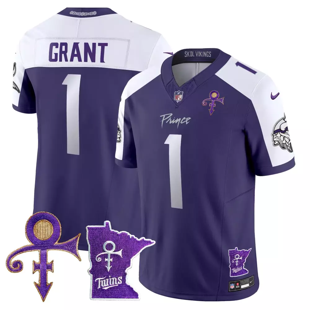 bud grant purple alternate mens vikings 2024 prince vapor limited jersey v2 all stitched