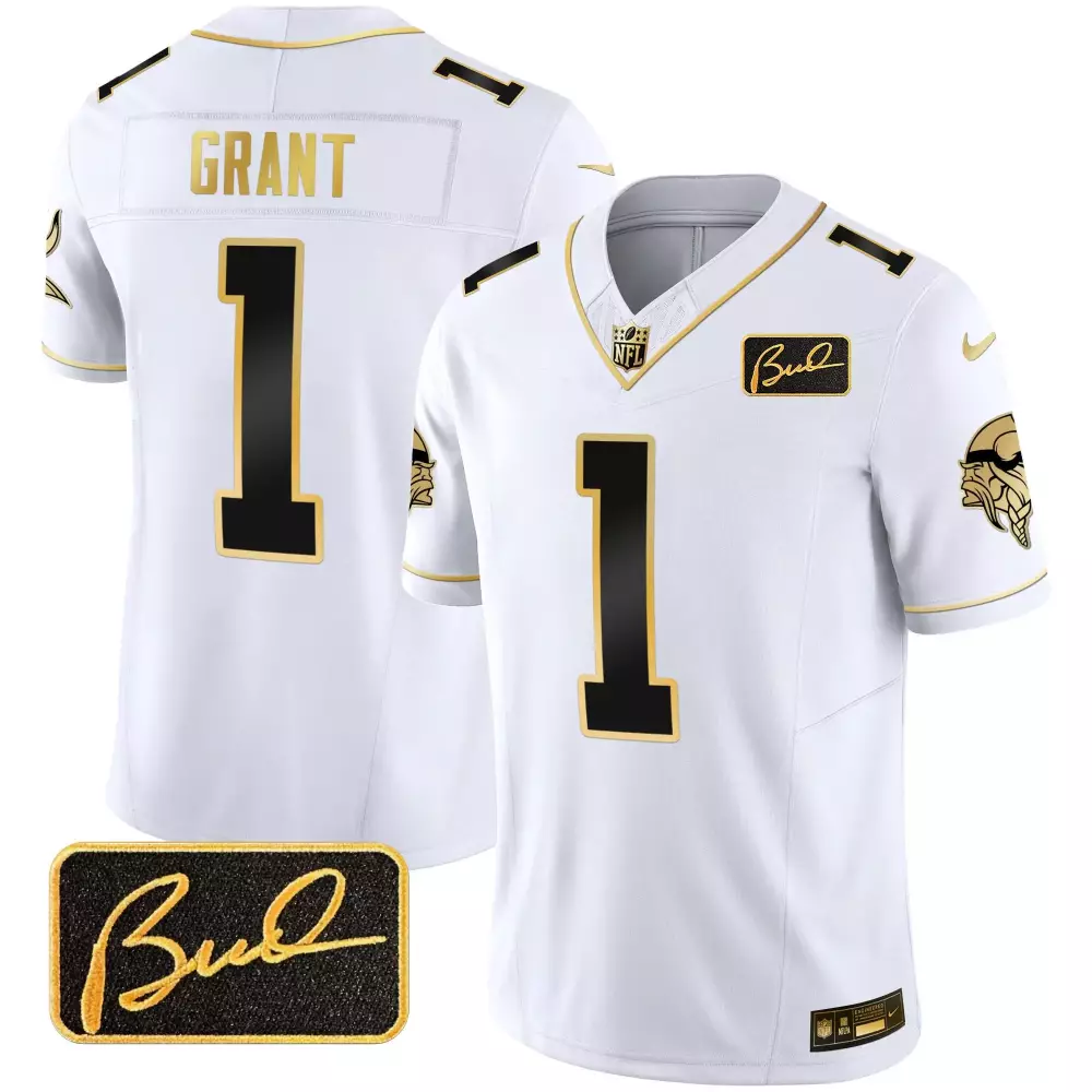 bud grant purple womens minnesota vikings kings of the north patch vapor premier limited jersey all stitched