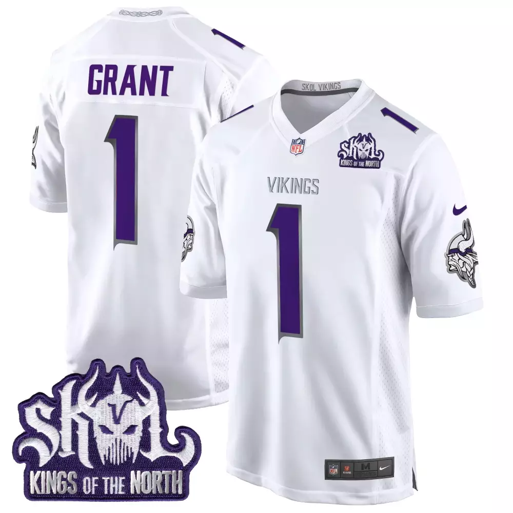 bud grant white womens minnesota vikings kings of the north patch vapor premier limited jersey all stitched