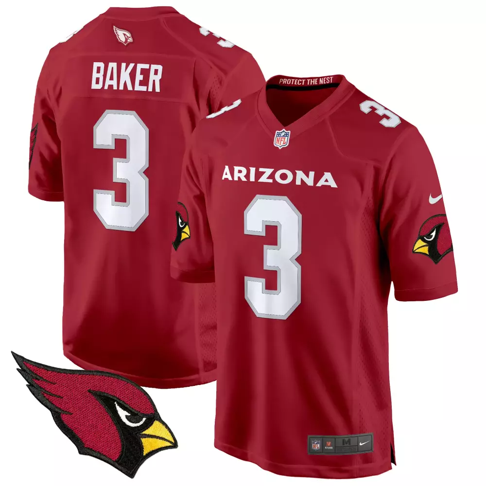 Budda Baker Arizona Cardinals 2024 Game Jersey | Red Stitched Style | Fan Gear for Men, Women & Youth