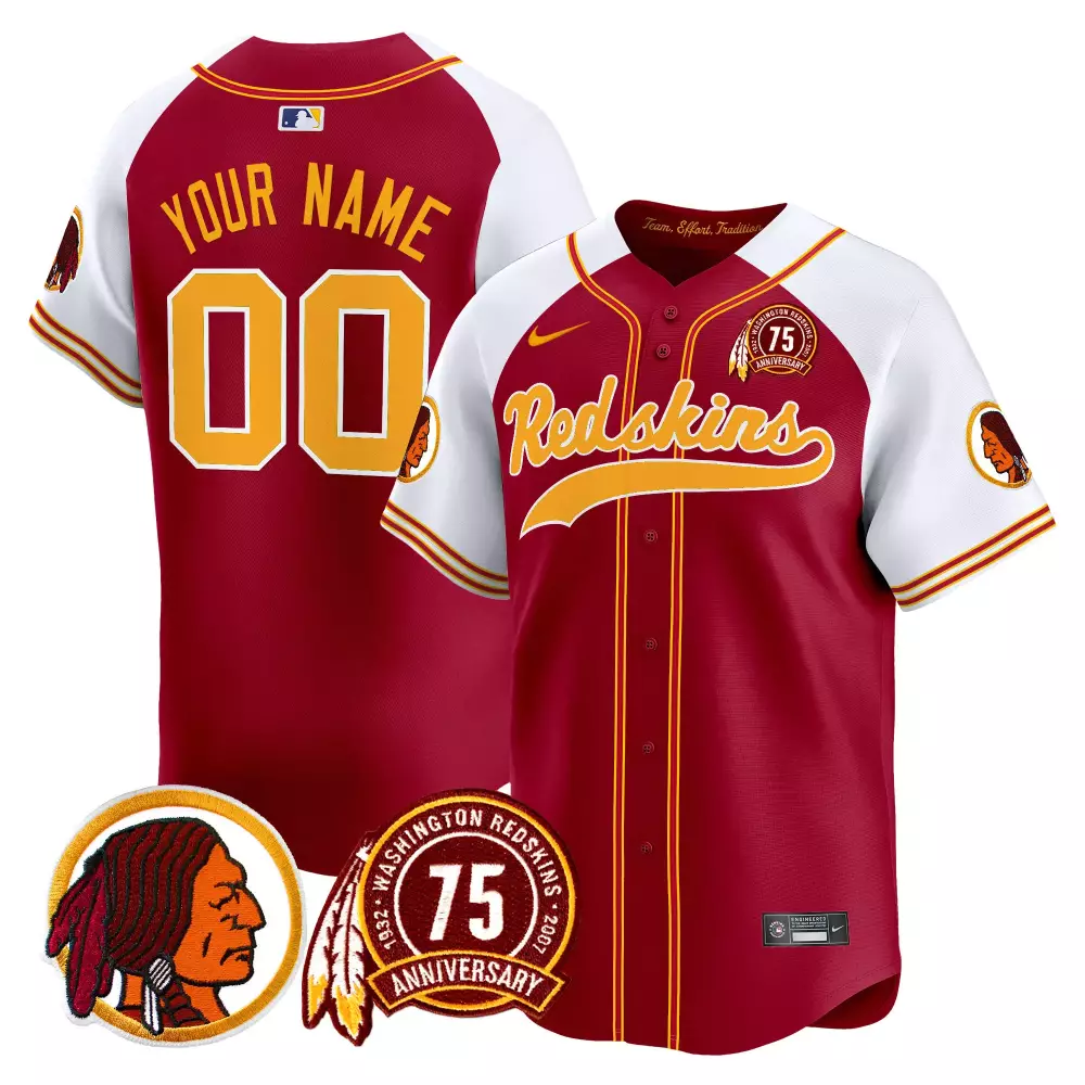 burgundy alternate men washington redskins 75th patch throwback vapor premier limited custom jersey all stitched