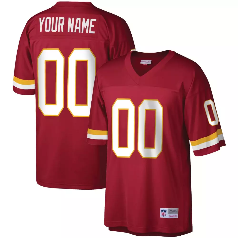 burgundy youth washington commanders 90th anniversary vapor limited custom jersey v4 all stitched