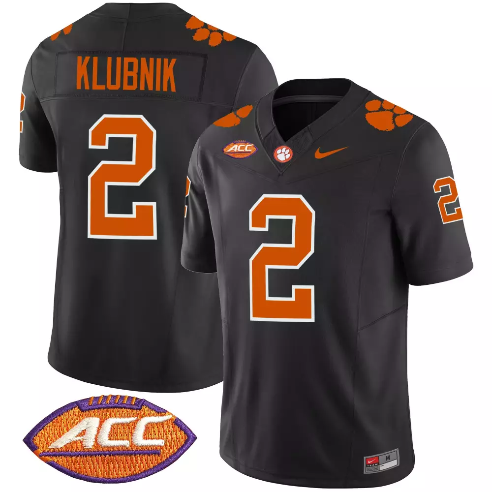cade klubnik black mens clemson tigers vapor limited jersey v2 all stitched