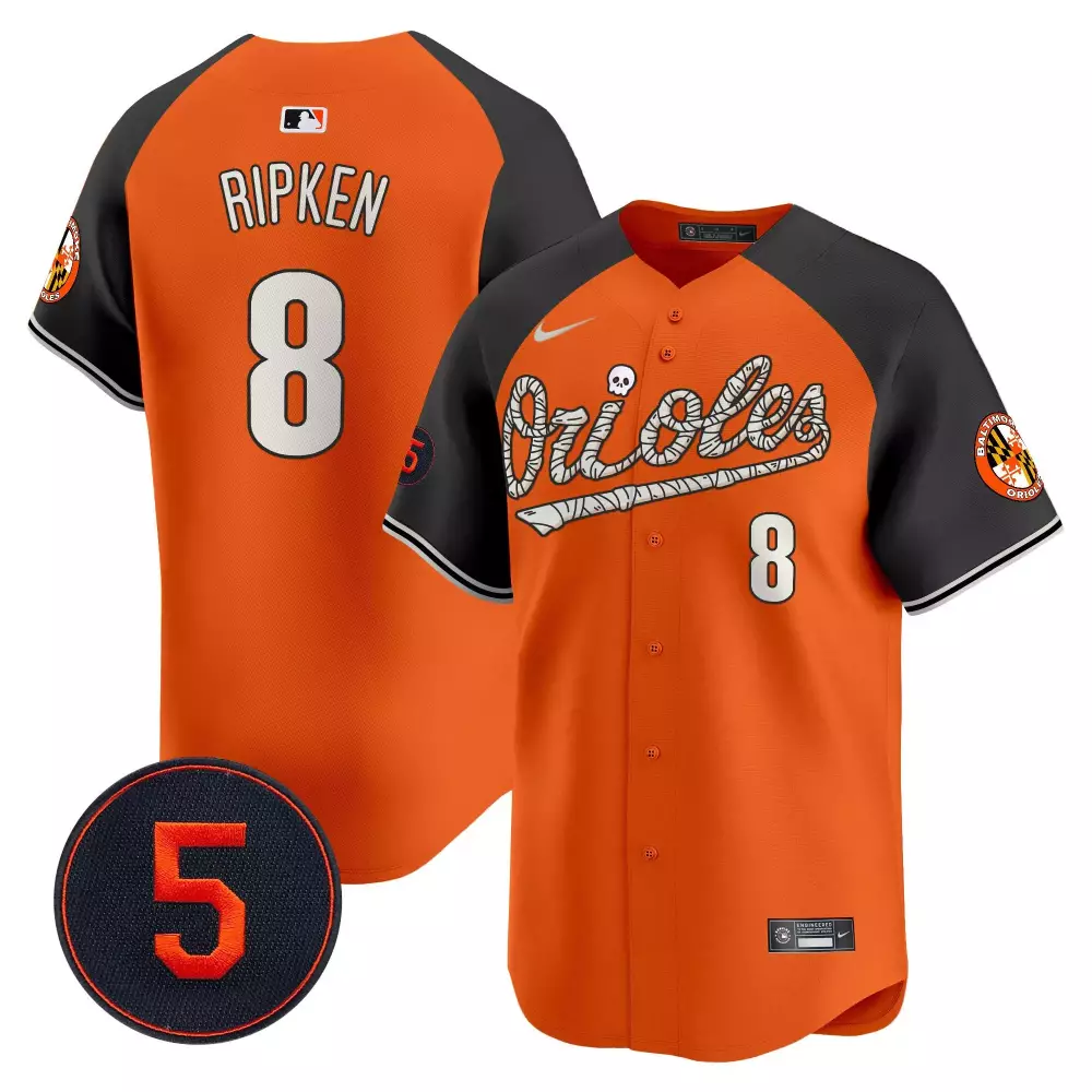 cal ripken alternate men s baltimore orioles halloween vapor premier limited jersey all stitched