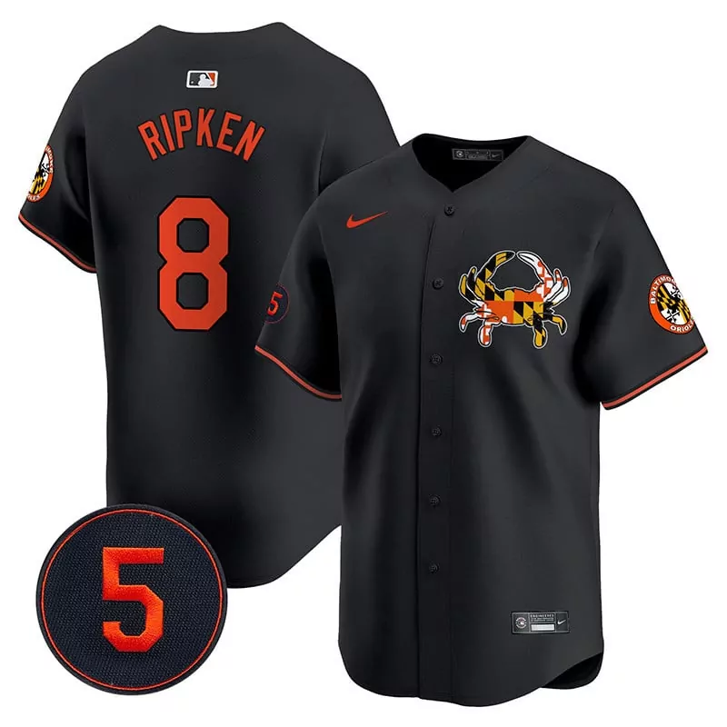 cal ripken black men s baltimore orioles city light vapor premier limited jersey all stitched