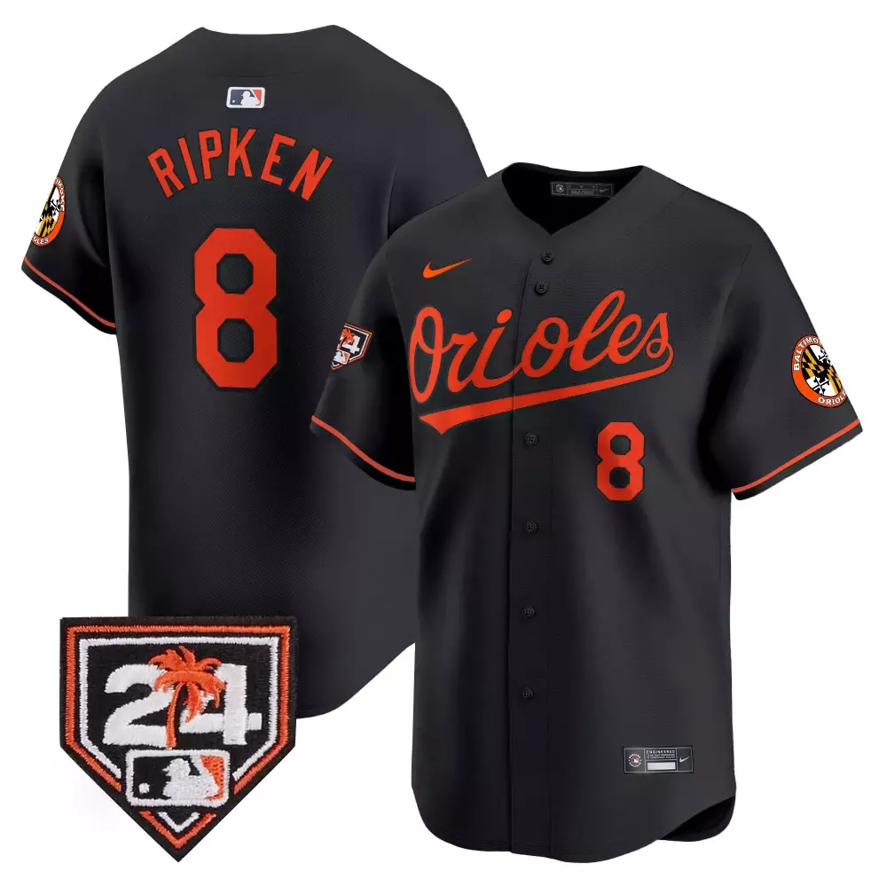Cal Ripken Baltimore Orioles Black Men's 2024 Spring Training Jersey | Vapor Premier Limited Edition | For Men, Women & Youth