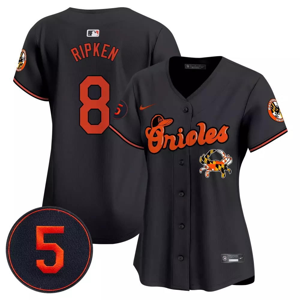 cal ripken black women s baltimore orioles halloween vapor premier limited jersey all stitched