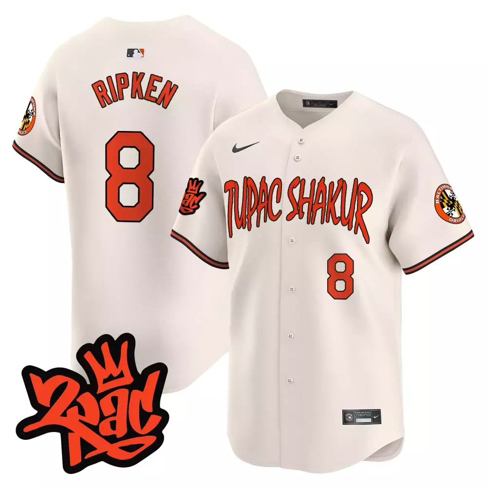 cal ripken cream men s baltimore orioles robinson patch vapor premier limited jersey v8 all stitched