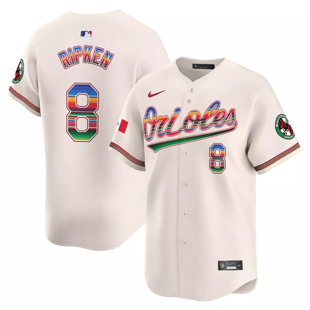 cal ripken cream men s baltimore orioles robinson patch vapor premier limited jersey v8 all stitched