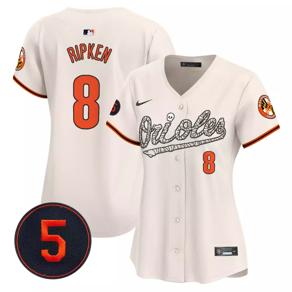 cal ripken cream unisex baltimore orioles pastel style robinson patch vapor premier limited jersey all stitched