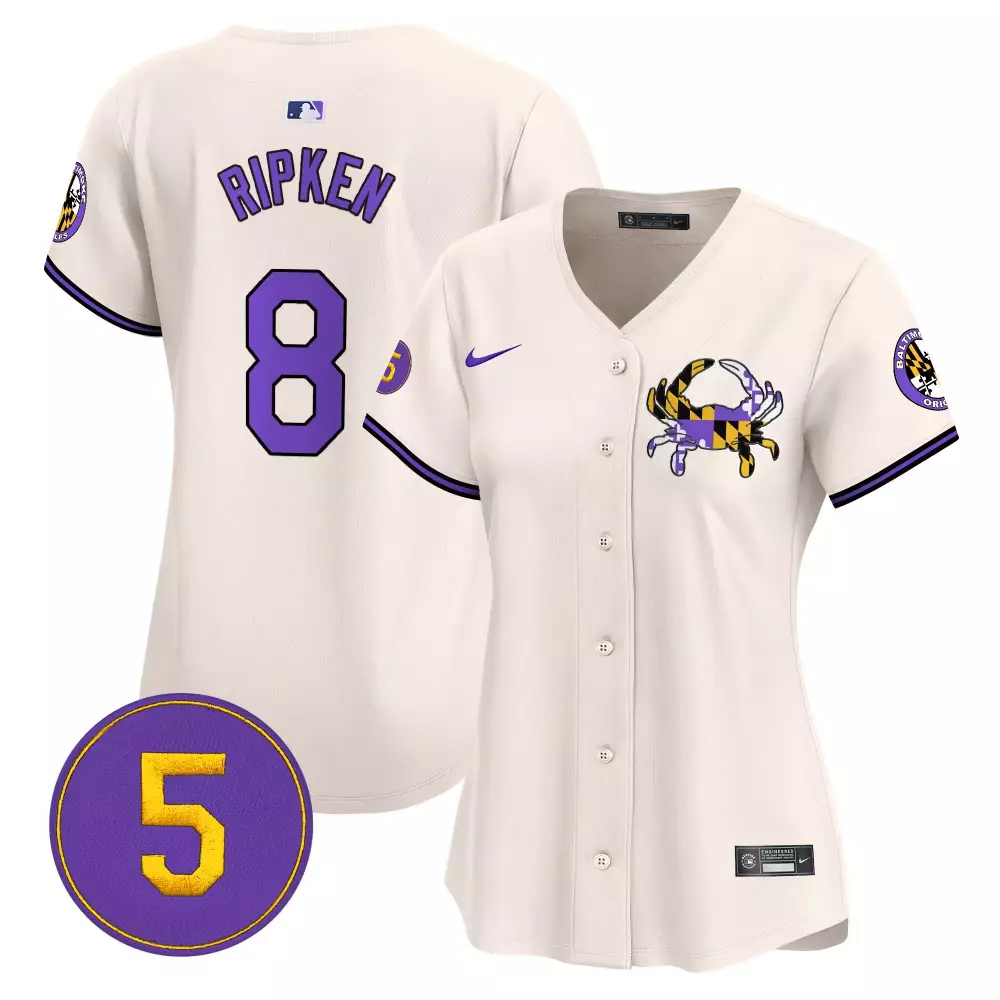 cal ripken cream unisex baltimore orioles pastel style robinson patch vapor premier limited jersey all stitched