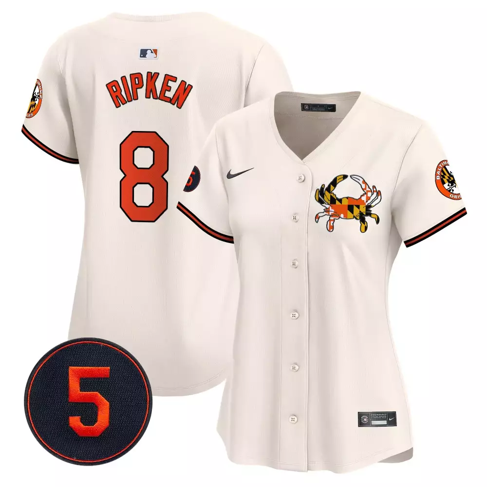 cal ripken cream women s baltimore orioles robinson patch vapor premier limited jersey v3 all stitched