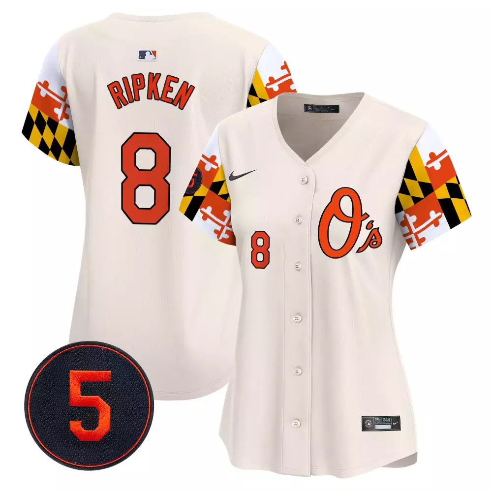 cal ripken cream women s baltimore orioles robinson patch vapor premier limited jersey v3 all stitched