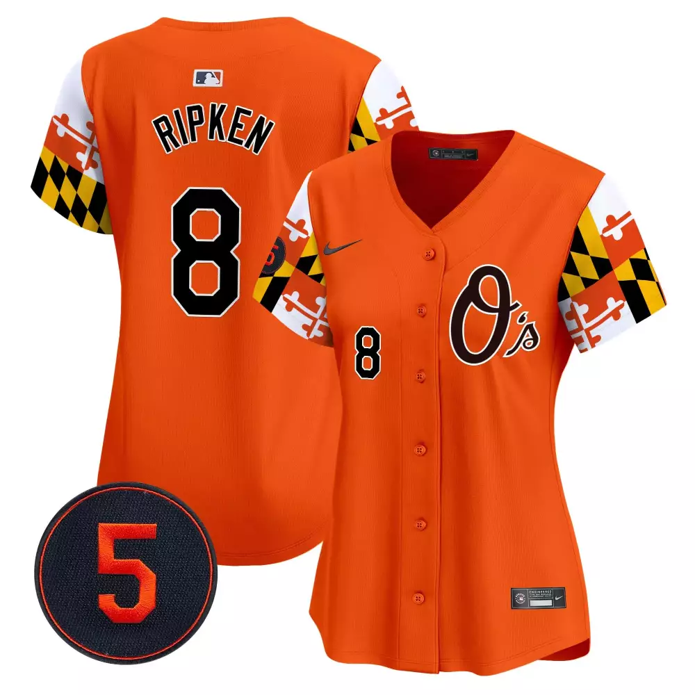 cal ripken orange women s baltimore orioles robinson patch vapor premier limited jersey v5 all stitched