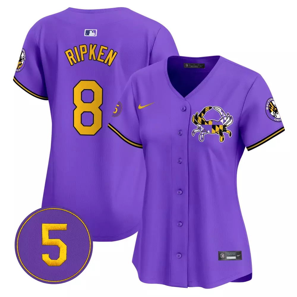 cal ripken purple women s baltimore orioles halloween vapor premier limited jersey all stitched