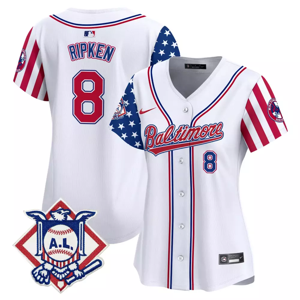 cal ripken white limited mens baltimore orioles 2024 independence day vapor premier limited jersey all stitched