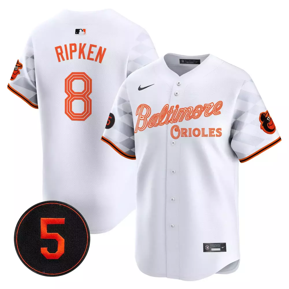 cal ripken white limited mens baltimore orioles 2024 independence day vapor premier limited jersey all stitched