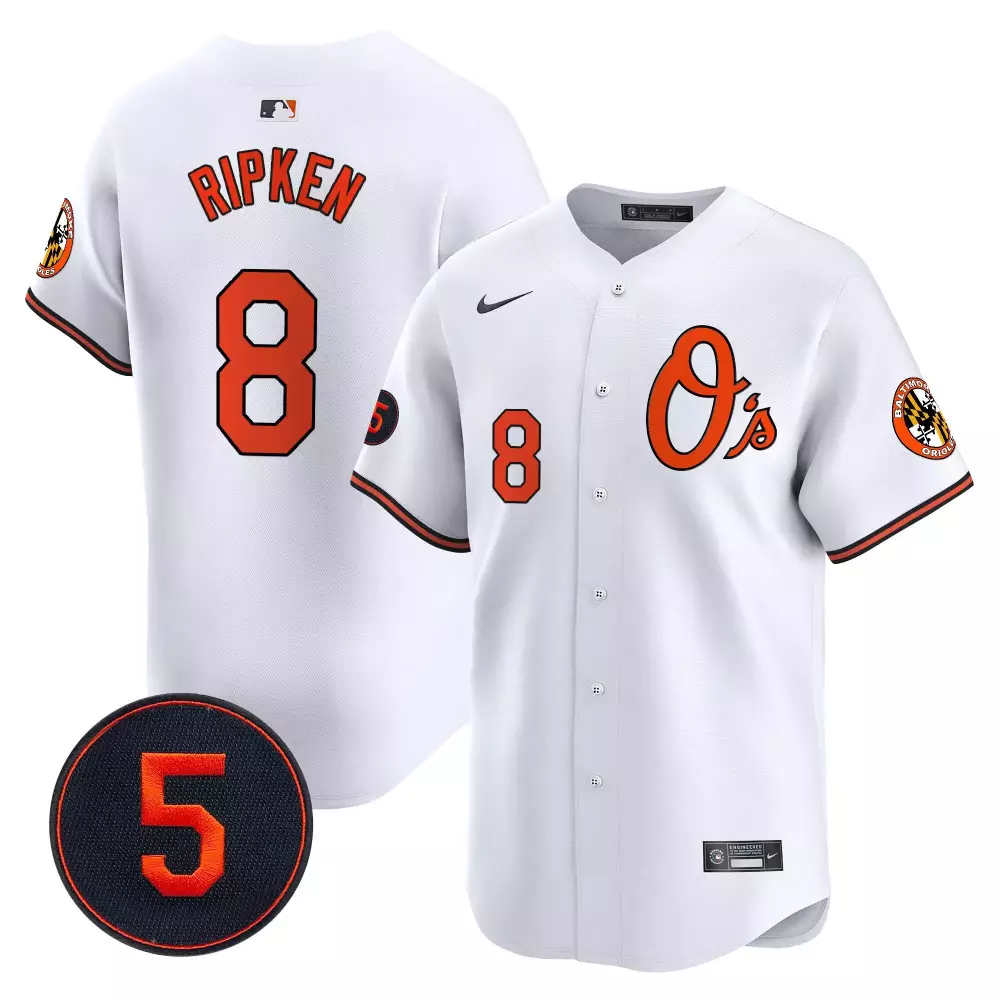 cal ripken white men s baltimore orioles robinson patch vapor premier limited jersey v4 all stitched