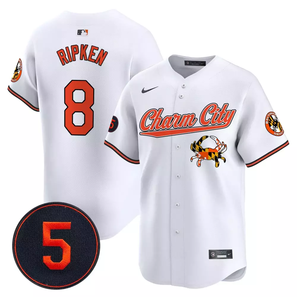 cal ripken white men s baltimore orioles robinson patch vapor premier limited jersey v4 all stitched
