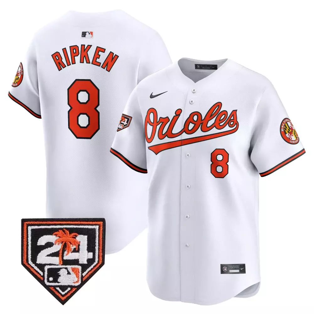 cal ripken white mens baltimore orioles 2024 independence day vapor premier limited jersey all stitched