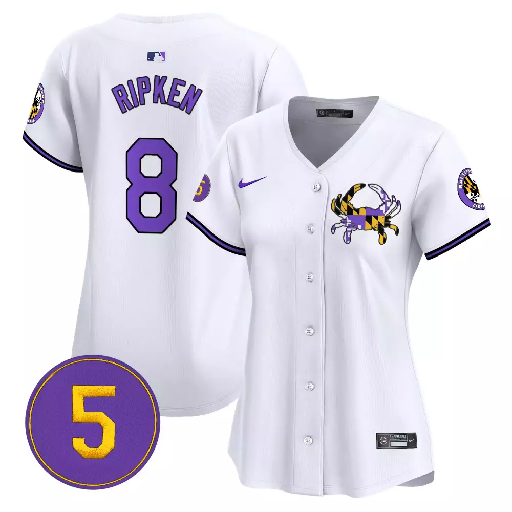 cal ripken white women s baltimore orioles bubblegum pink robinson patch vapor premier limited jersey all stitched