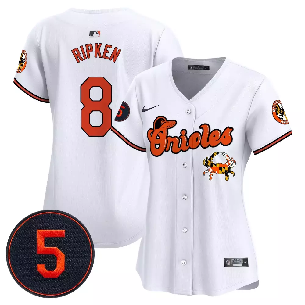 cal ripken white women s baltimore orioles bubblegum pink robinson patch vapor premier limited jersey all stitched