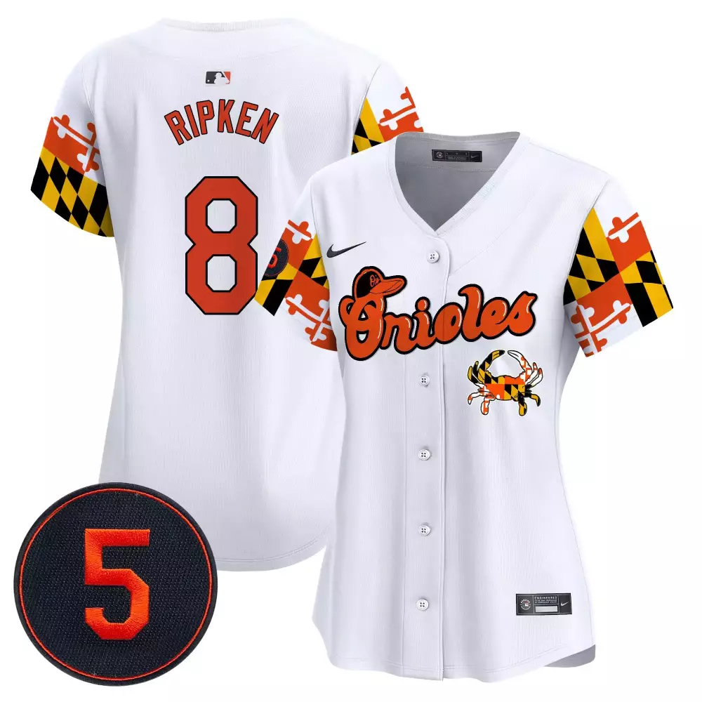 cal ripken white women s baltimore orioles robinson patch vapor premier limited jersey v7 all stitched