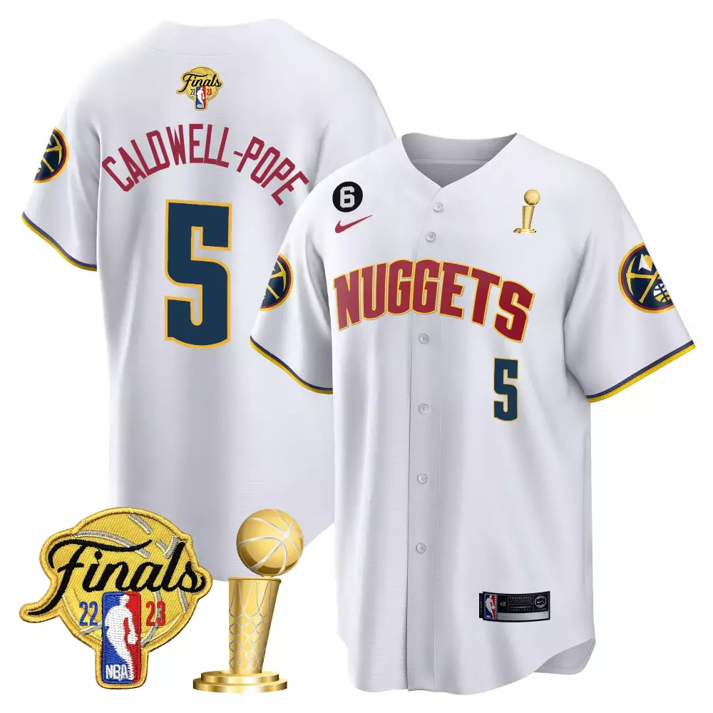 caldwellpope association youths denver nuggets 2023 finals champions patch cool base jersey all stitched