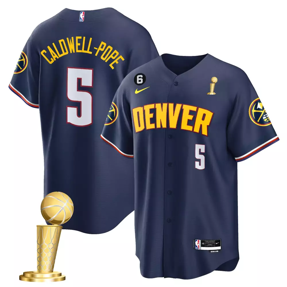 caldwellpope icon youths denver nuggets 2023 champions cool base jersey all stitched