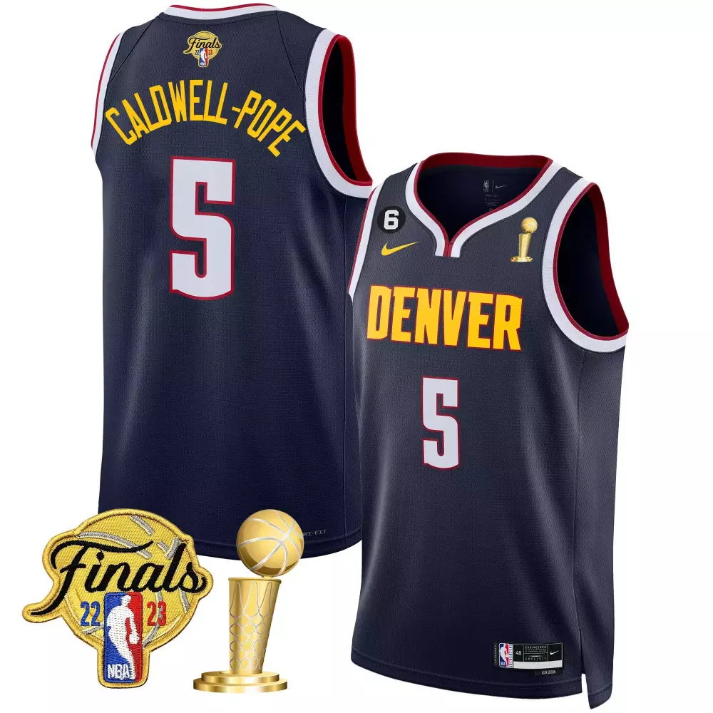 caldwellpope icon youths denver nuggets 2023 finals champions patch jersey all stitched