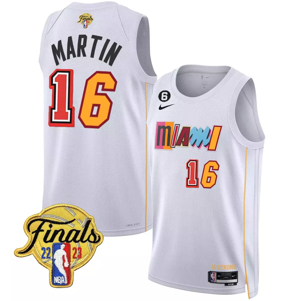 caleb martin city white mens miami heat 2023 finals patch collection jersey v2 all stitched