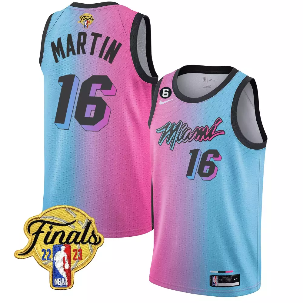 caleb martin pink blue mens miami heat 2023 finals patch collection jersey v4 all stitched