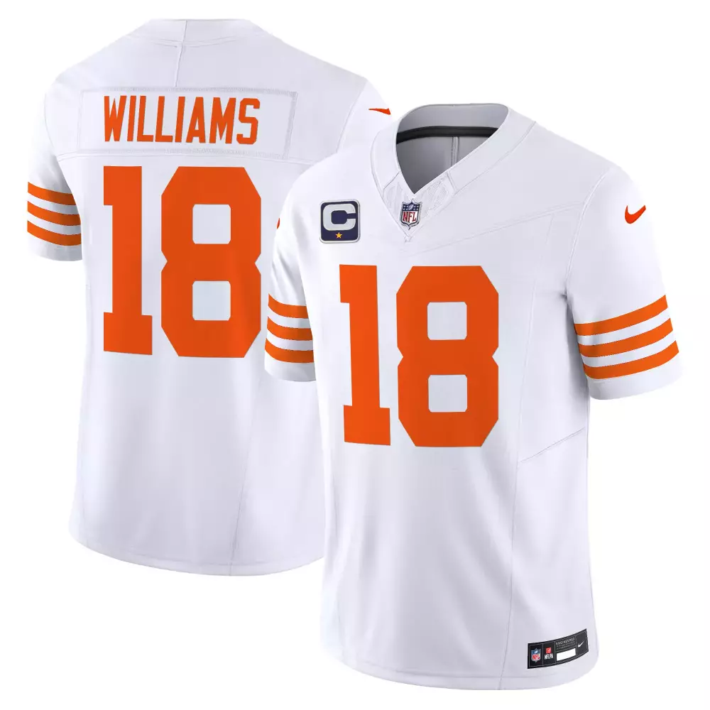 caleb williams white mens chicago bears throwback vapor limited jersey all stitched