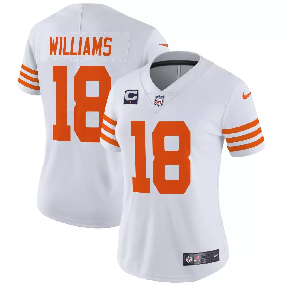 Caleb Williams Chicago Bears Women's Throwback Vapor Limited Jersey | Stitched Fan Gear for Women & Youth