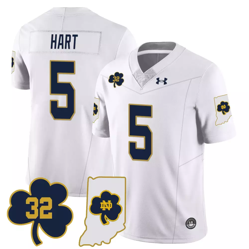 cam hart green mens notre dame fighting irish vapor limited jersey indiana map all stitched